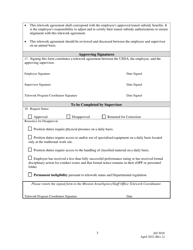 Form AD3018 United States Department of Agriculture Telework Agreement, Page 3