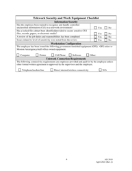 Form AD3018 United States Department of Agriculture Telework Agreement, Page 4