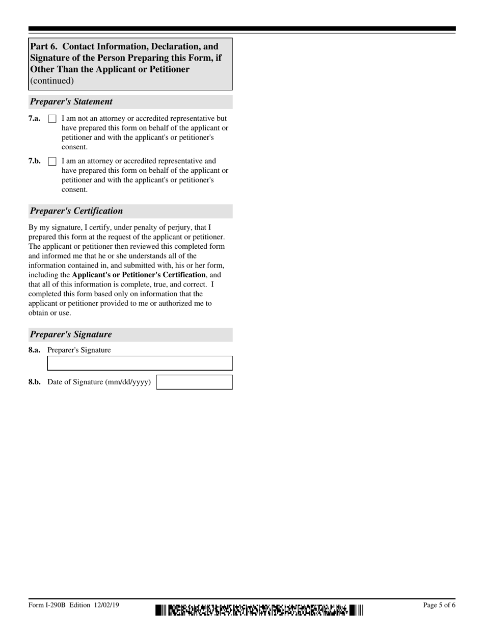 USCIS Form I-290B Download Fillable PDF Or Fill Online Notice Of Appeal ...