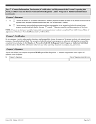 USCIS Form I-956H Bona Fides of Persons Involved With Regional Center Program, Page 8