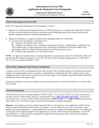 Document preview: Instructions for USCIS Form I-956 Application for Regional Center Designation