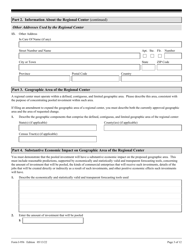 USCIS Form I-956 Application for Regional Center Designation, Page 3