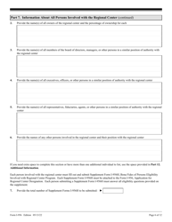 USCIS Form I-956 Application for Regional Center Designation, Page 6