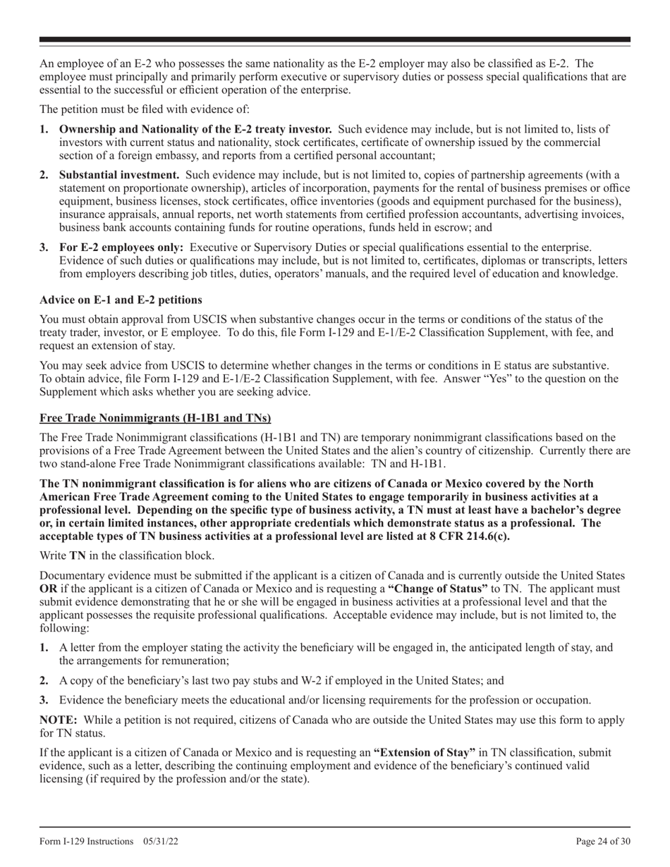 Instructions for USCIS Form I-129 Petition for a Nonimmigrant Worker, Page 24