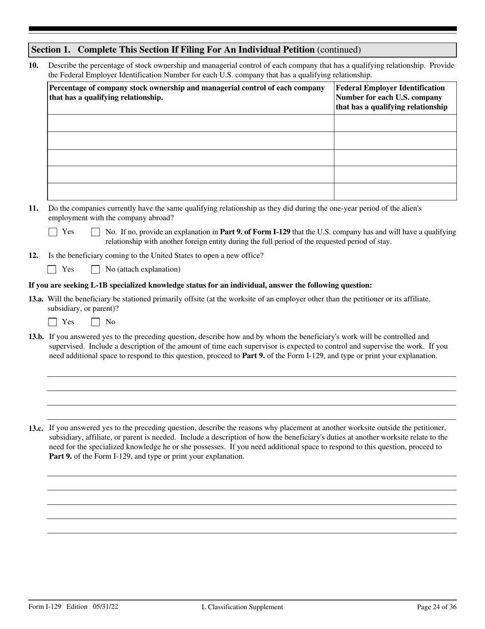 USCIS Form I-129 Petition for a Nonimmigrant Worker, Page 24