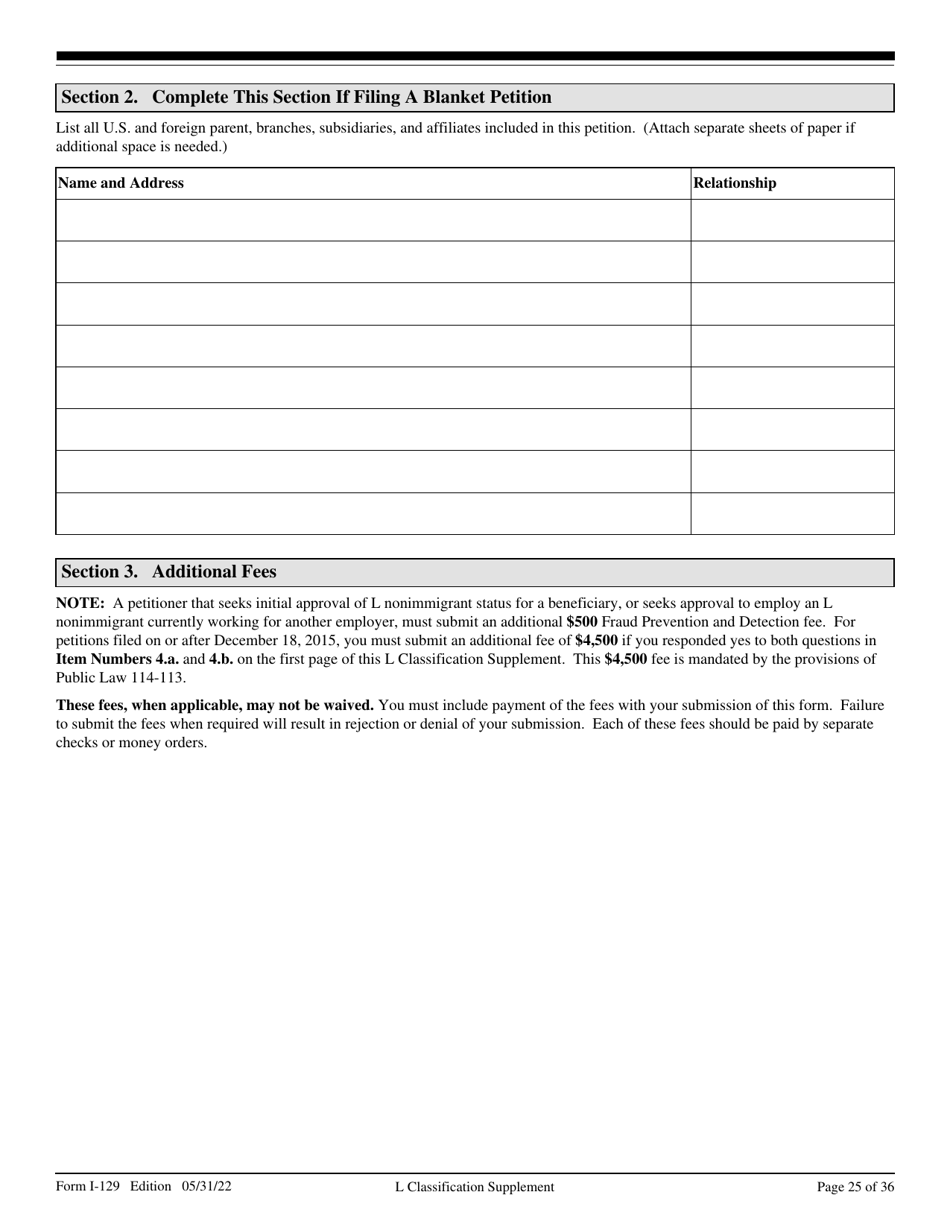 USCIS Form I-129 Petition for a Nonimmigrant Worker, Page 25