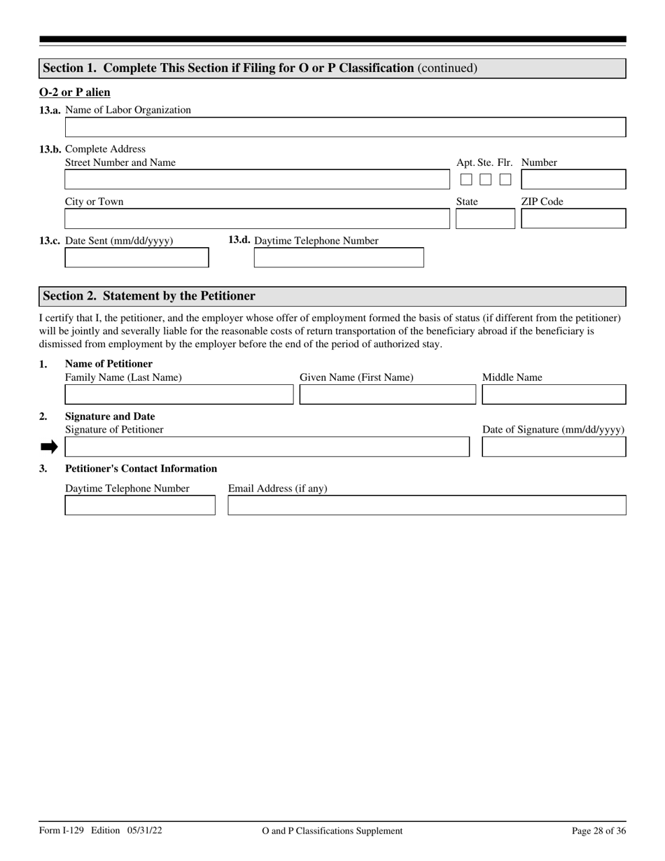 USCIS Form I-129 Petition for a Nonimmigrant Worker, Page 28