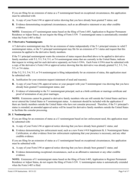 Instructions for USCIS Form I-539 Application to Extend/Change Nonimmigrant Status, Page 9