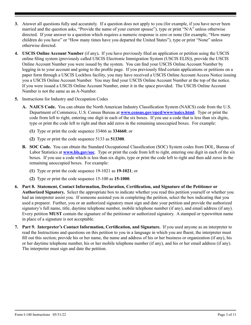 Download Instructions for USCIS Form I-140 Transfer Order Surplus ...