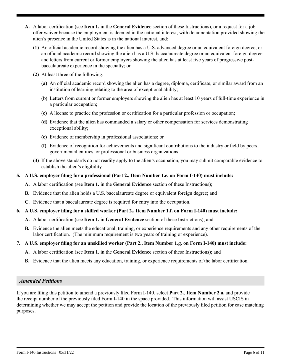 Instructions for USCIS Form I-140 Transfer Order Surplus Personal Property, Page 6