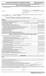 Document preview: Form SF-1443 Contractor's Request for Progress Payment