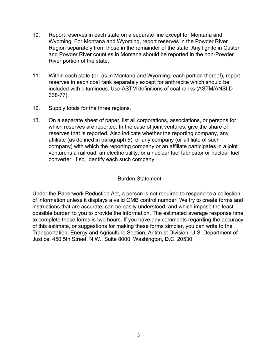 Form ATR-139 Western Federal Coal Lease Form, Page 3