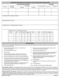 CBP Form 3171 Application-Permit-Special License Unlading-Lading-Overtime Services, Page 2