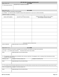 CBP Form 4315 Application for Allowance in Duties, Page 2