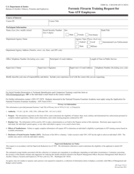 Document preview: ATF Form 7110.15 Forensic Firearm Training Request for Non-ATF Employees