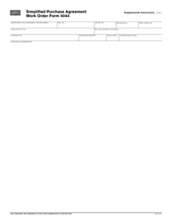 GPO Form 4044 Simplified Purchase Agreement Work Order, Page 2