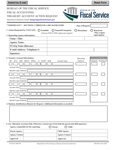 FS Form 000109  Printable Pdf