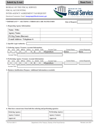FS Form 000111 Inter-Agency Agreement Tas Request