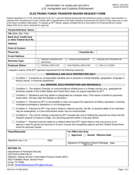 ICE Form 10-002 &quot;Electronic Funds Transfer Waiver Request Form&quot;