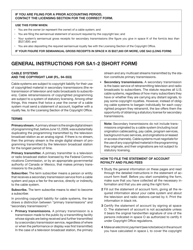 Form SA1-2 Statement of Account for Secondary Transmissions by Cable Systems (Short Form), Page 12