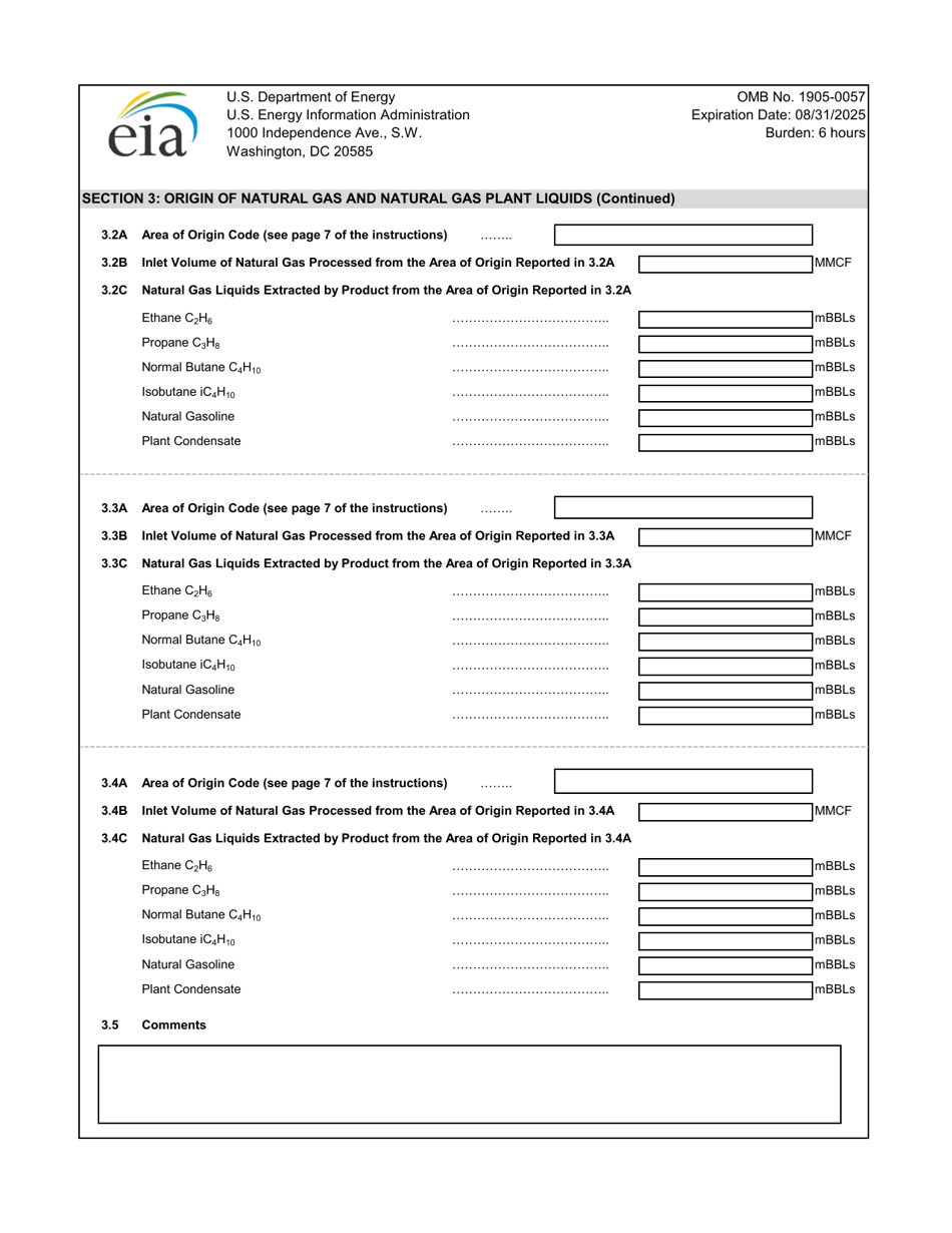 Form EIA-64A Annual Report of the Origin of Natural Gas Liquids Production, Page 2