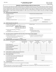 Form NWPA-830G Appendix G Standard Remittance Advice for Payment of Fees