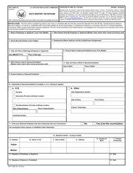 NRC Form 354 Data Report on Spouse
