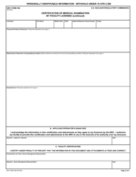 NRC Form 396 Certification of Medical Examination by Facility Licensee, Page 2