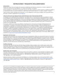 Formulario CMS-1696 Nombramiento De Un Representante (Spanish), Page 2