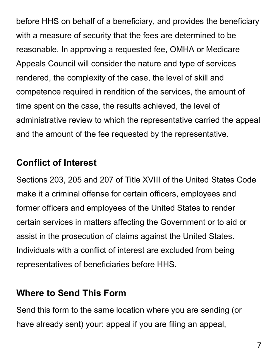 Form CMS-1696 Appointment of Representative - Large Print, Page 7