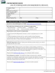 Ams Cpp Vendor Qualification Requirements Checklist