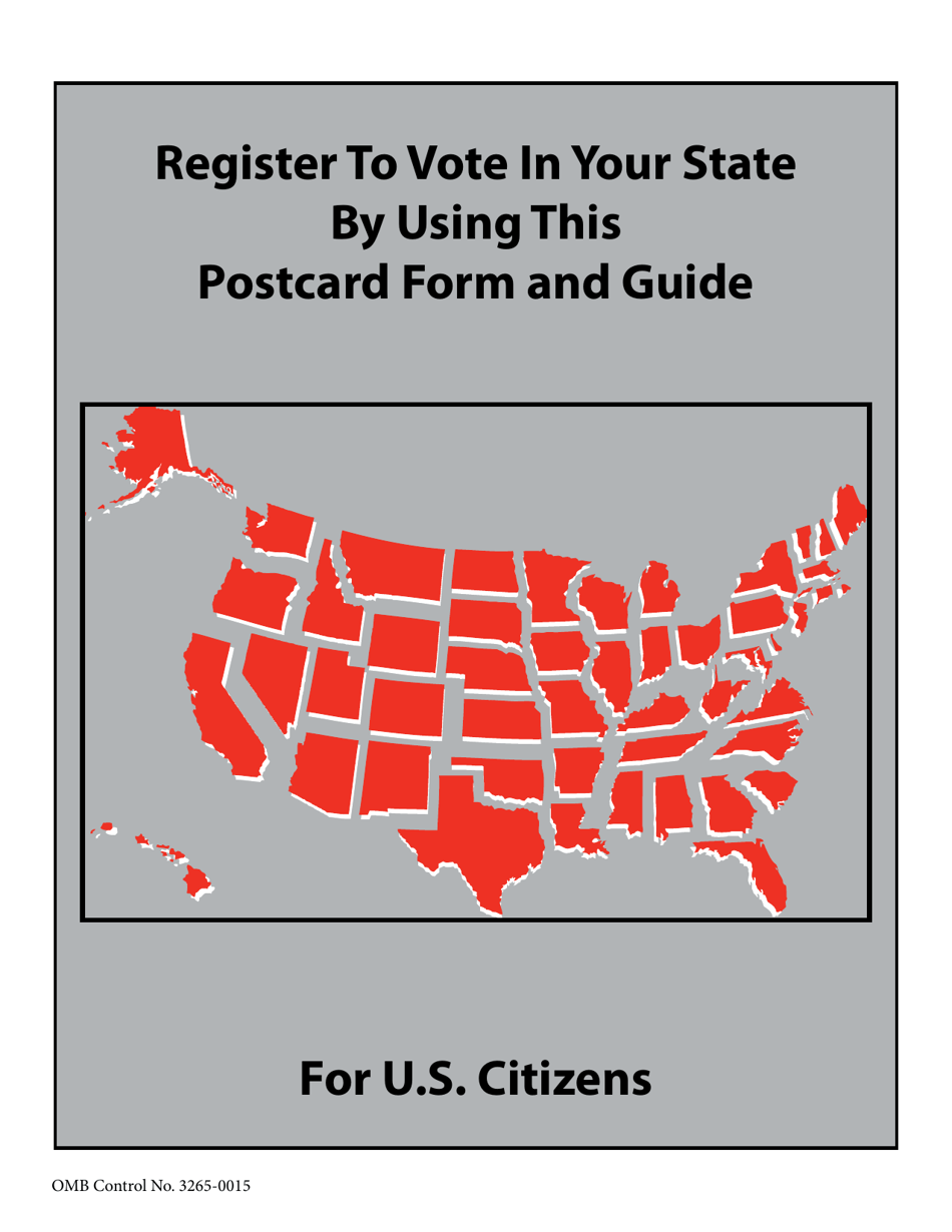 National Mail Voter Registration Form, Page 1