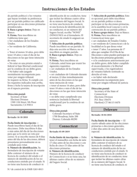 Solicitud De Inscripcion De Votante (English/Spanish), Page 10