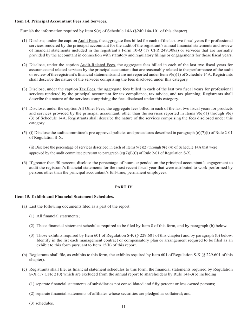Form 10-K (SEC Form 1673) Annual Report Pursuant to Section 13 or 15(D) of the Securities Exchange Act of 1934, Page 11