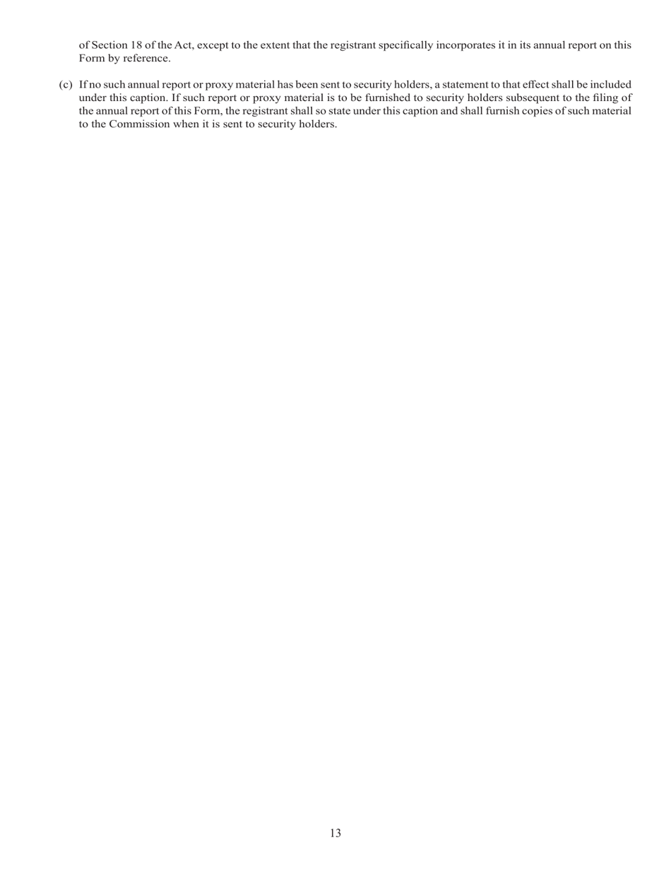 Form 10-K (SEC Form 1673) Annual Report Pursuant to Section 13 or 15(D) of the Securities Exchange Act of 1934, Page 13