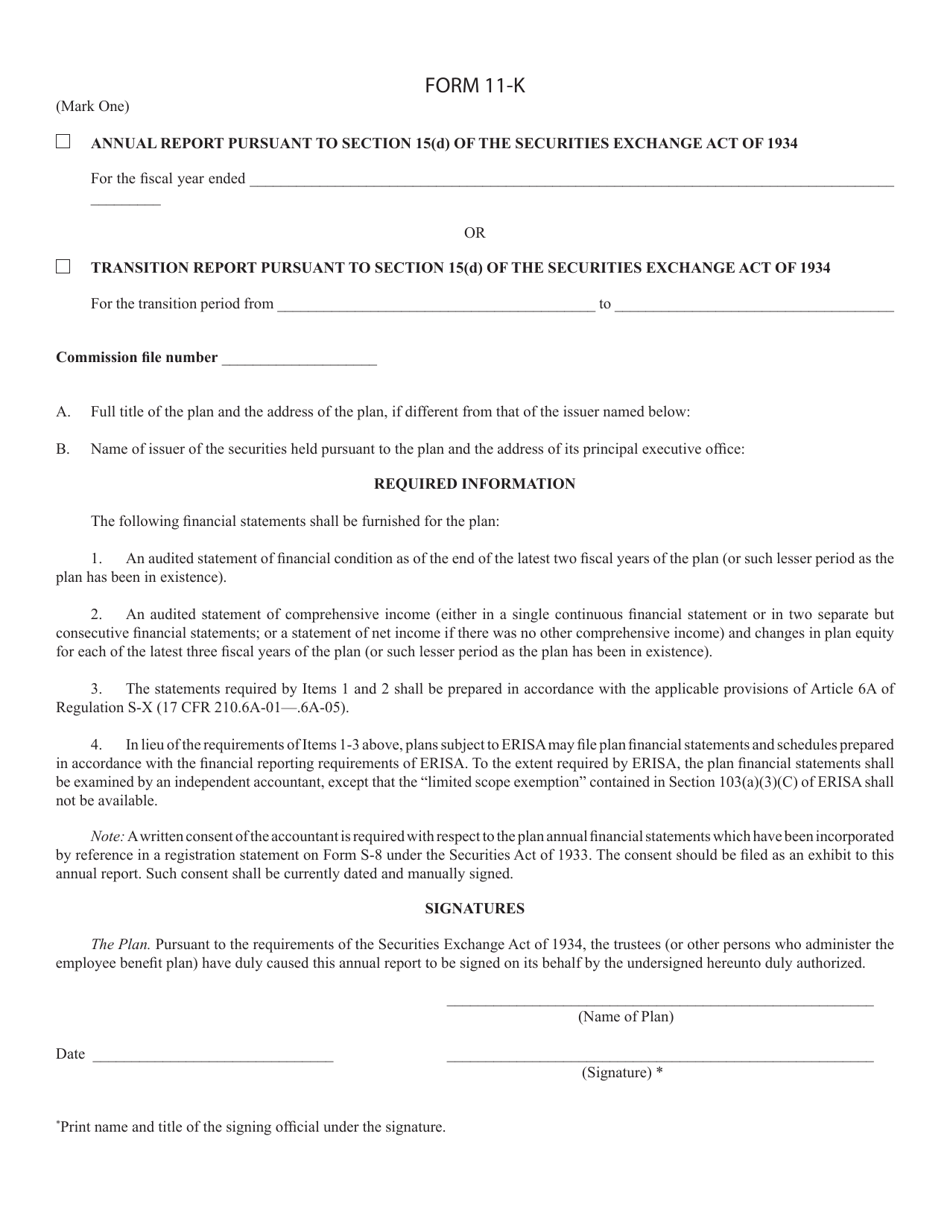 Form 11-K (SEC Form 617) Annual Reports of Employee Stock Purchase, Savings and Similar Plans Pursuant to Section 15(D) of the Securities Exchange Act of 1934, Page 2
