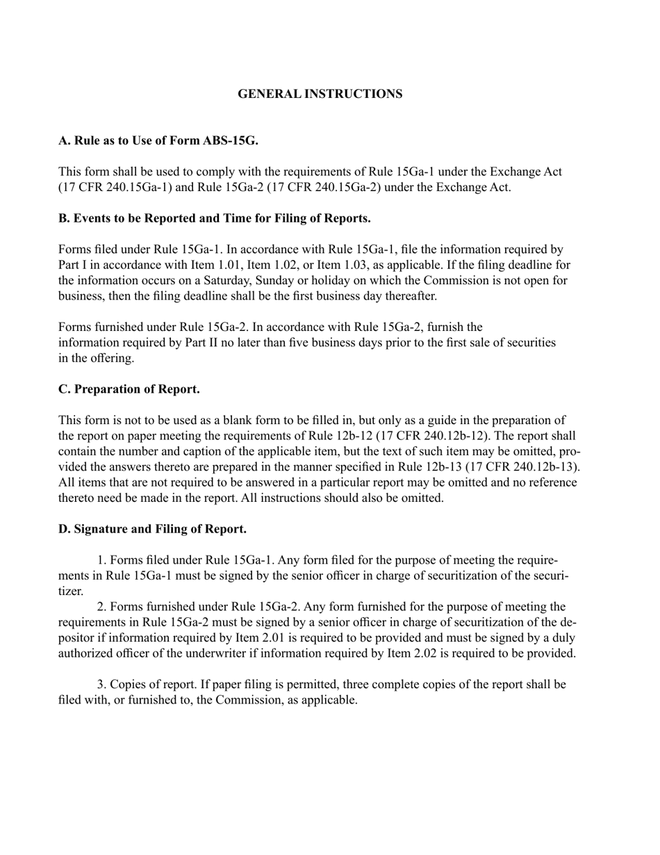 Form ABS-15G (SEC Form 2860) Asset-Backed Securitizer Report Pursuant to Section 15g of the Securities Exchange Act of 1934, Page 2