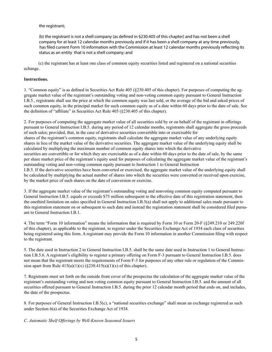 SEC Form 1983 (F-3) Registration Statement Under the Securities Act of 1933, Page 5
