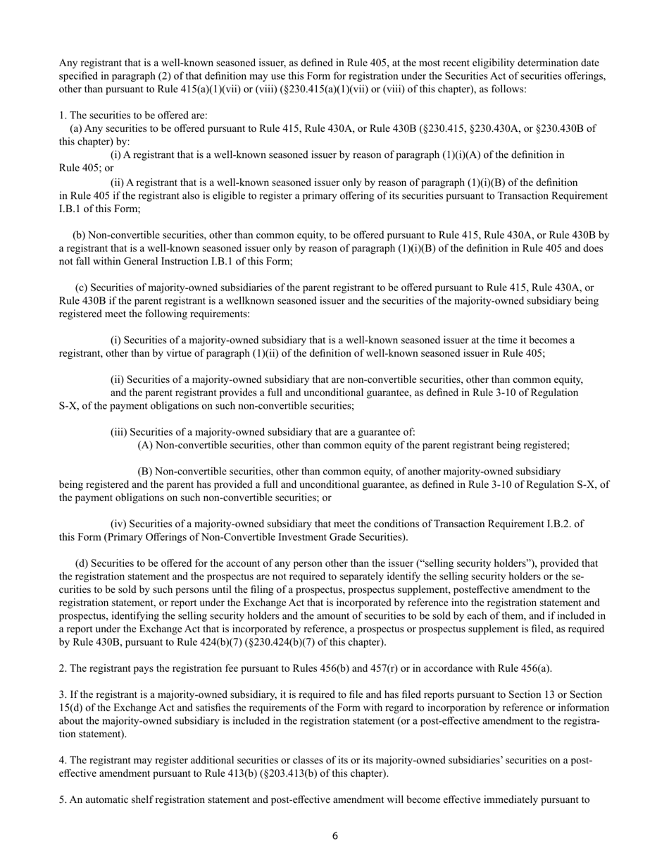SEC Form 1983 (F-3) Registration Statement Under the Securities Act of 1933, Page 6