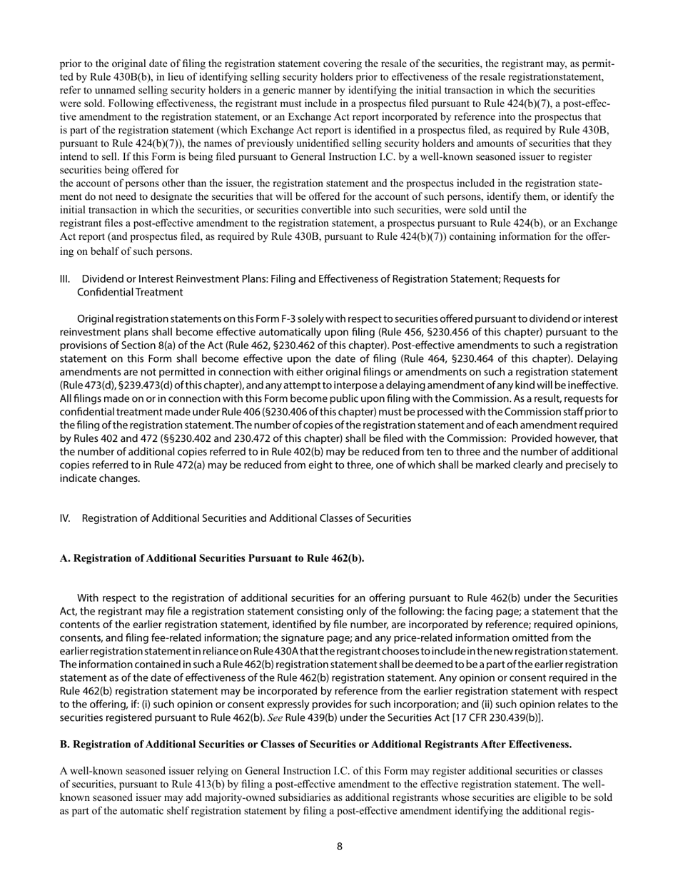 SEC Form 1983 (F-3) Registration Statement Under the Securities Act of 1933, Page 8