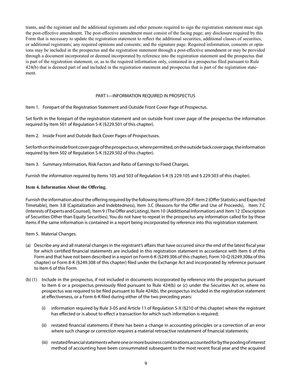 SEC Form 1983 (F-3) Registration Statement Under the Securities Act of 1933, Page 9