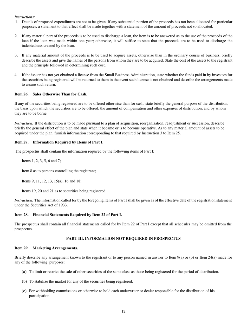 Form N-5 (SEC Form 0993) Registration Statement of Small Business Investment Company Under the Securities Act of 1933 and the Investment Company Act of 1940, Page 12