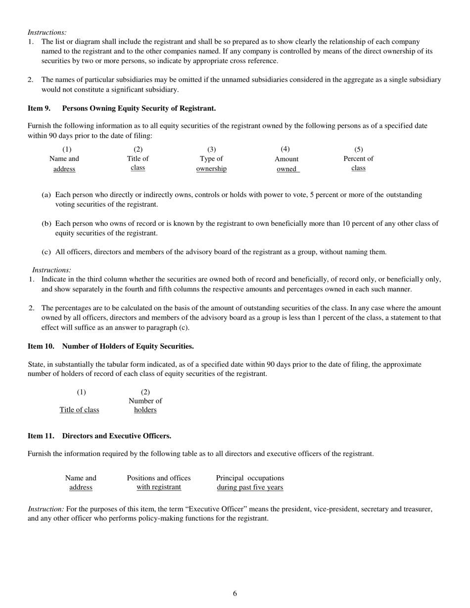 Form N-5 (SEC Form 0993) Registration Statement of Small Business Investment Company Under the Securities Act of 1933 and the Investment Company Act of 1940, Page 6