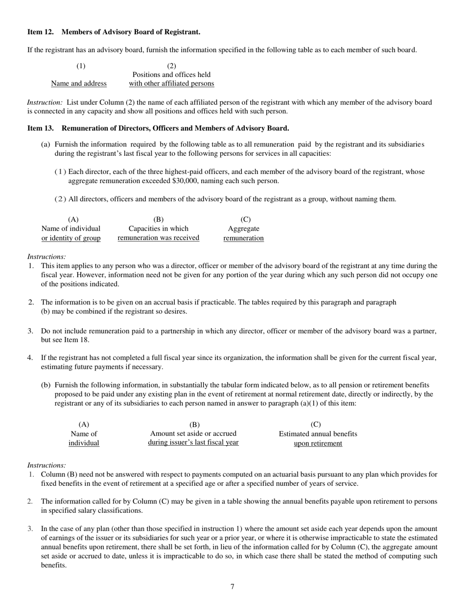 Form N-5 (SEC Form 0993) Registration Statement of Small Business Investment Company Under the Securities Act of 1933 and the Investment Company Act of 1940, Page 7
