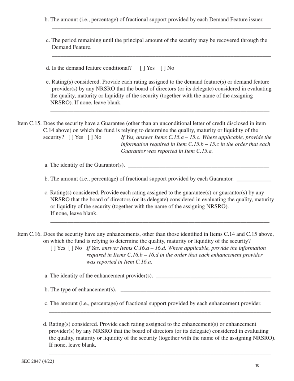 Form N-MFP (SEC Form 2847) - Fill Out, Sign Online and Download ...