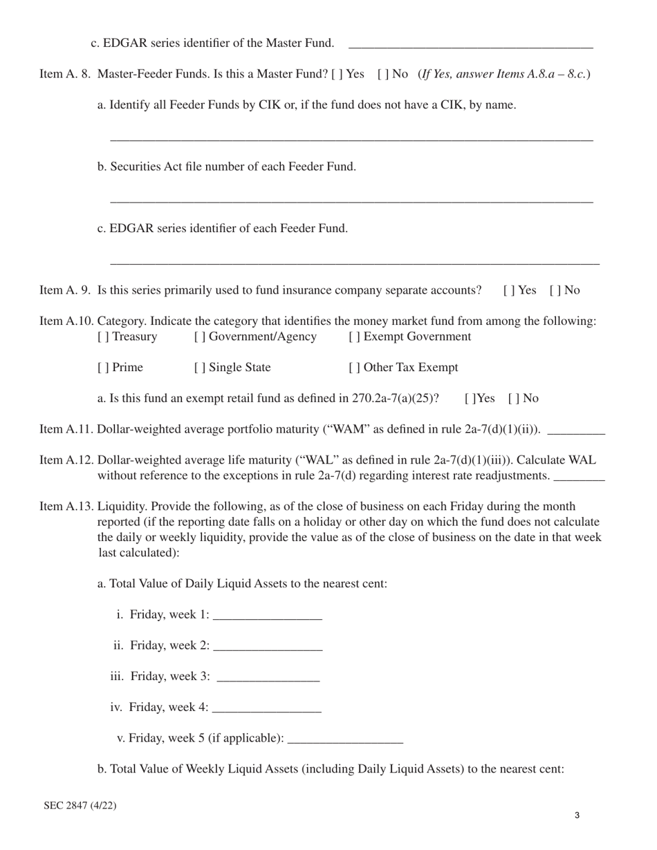Form N-MFP (SEC Form 2847) Monthly Schedule of Portfolio Holdings of Money Market Funds, Page 3