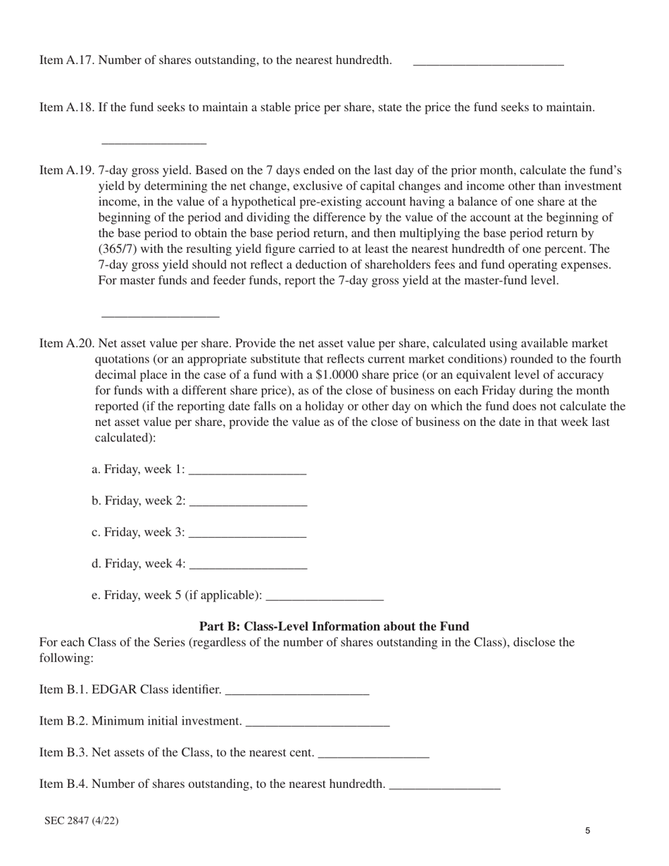 Form N-MFP (SEC Form 2847) Monthly Schedule of Portfolio Holdings of Money Market Funds, Page 5