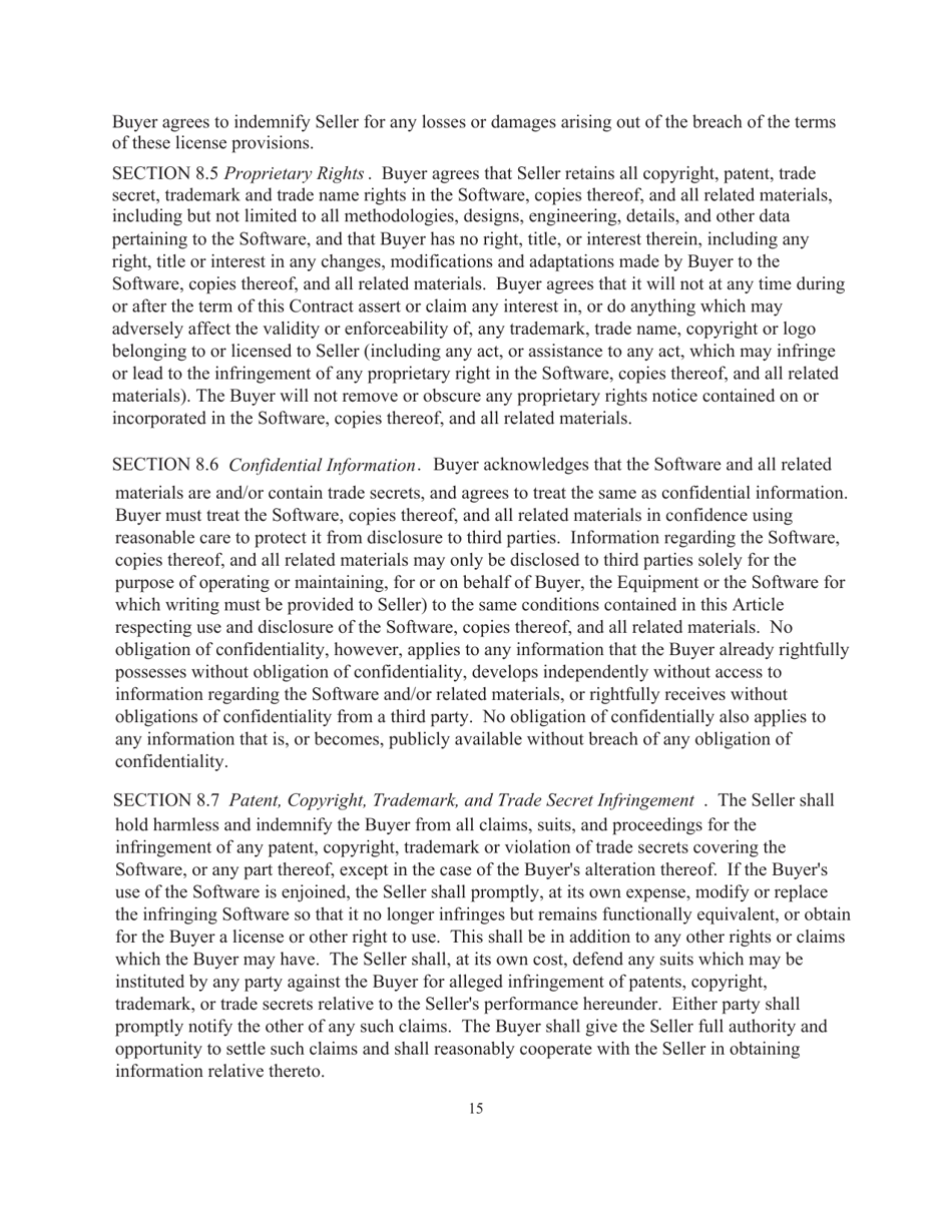 RUS Contract Form 395 Equipment Contract, Page 18