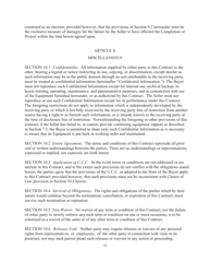 RUS Contract Form 395 Equipment Contract, Page 21
