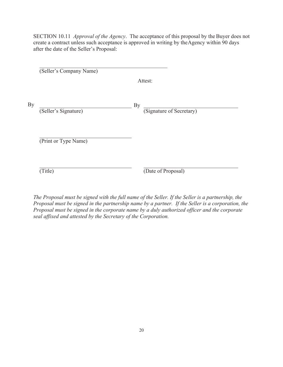 RUS Contract Form 395 Equipment Contract, Page 23